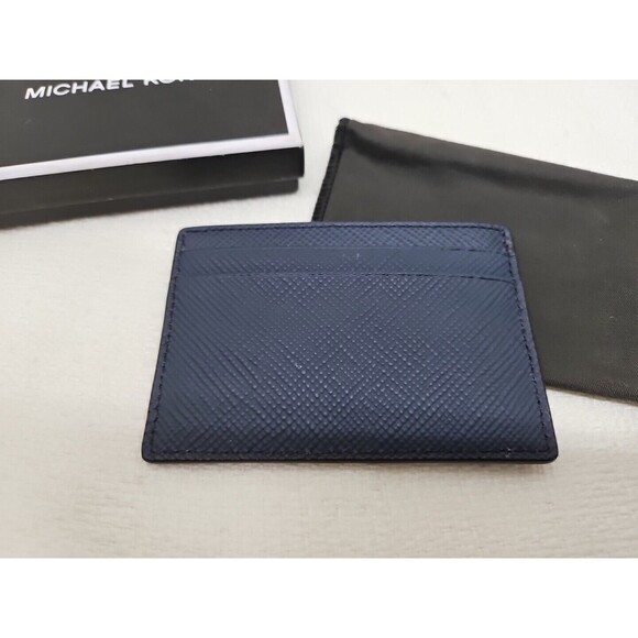 MK MICHAEL KORS Men's Jet Set Signature Navy Blue RFID Blocking Card Wallet New - Picture 3 of 14
